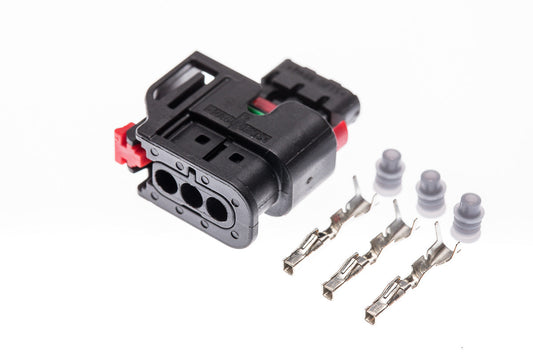 Connector  weiblich  3 polig mit Einzeladerabdichtungen & Crimpverbinder CSF11294