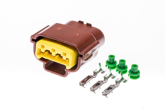 Connector  weiblich  3 polig mit Einzeladerabdichtungen & Crimpverbinder CSF11330