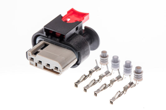 Connector weiblich 4 polig mit Einzeladerabdichtungen & Crimpverbinder CSF11780