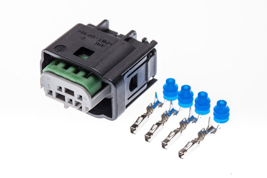 Connector weiblich 4 polig mit Einzeladerabdichtungen & Crimpverbinder CSF11803