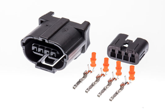 Connector weiblich 4 polig mit Einzeladerabdichtungen & Crimpverbinder CSF11813