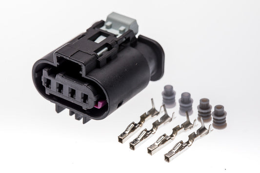 Connector weiblich 4 polig mit Einzeladerabdichtungen & Crimpverbinder CSF11862