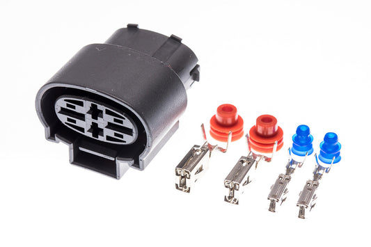Connector weiblich 4 polig mit Einzeladerabdichtungen & Crimpverbinder CSF11873