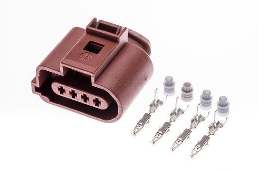 Connector weiblich 4 polig mit Einzeladerabdichtungen & Crimpverbinder CSF11901