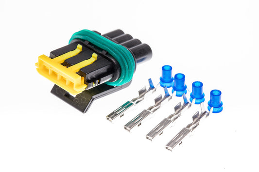 Connector weiblich 4 polig mit Einzeladerabdichtungen & Crimpverbinder CSF11906