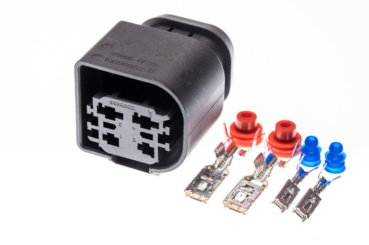Connector weiblich 4 polig mit Einzeladerabdichtungen & Crimpverbinder CSF11907