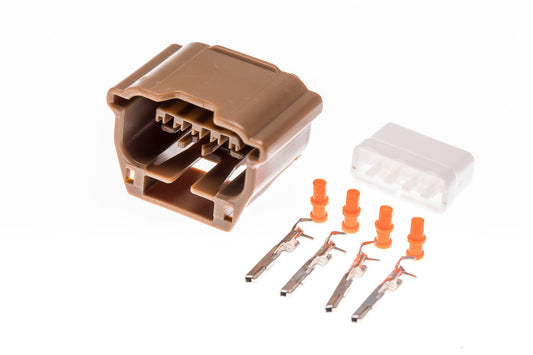 Connector weiblich 4 polig mit Einzeladerabdichtungen & Crimpverbinder CSF11910