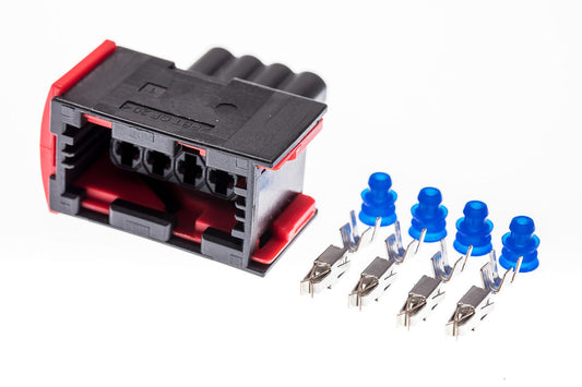 Connector weiblich 4 polig mit Einzeladerabdichtungen & Crimpverbinder CSF11920
