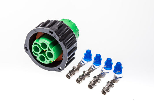 Connector weiblich 4 polig mit Einzeladerabdichtungen & Crimpverbinder CSF11937