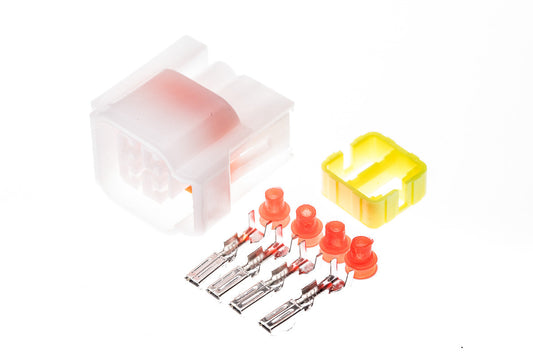 Connector weiblich 4 polig mit Einzeladerabdichtungen & Crimpverbinder CSF12002