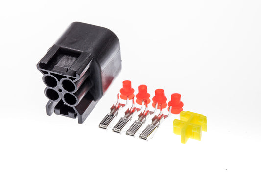 Connector weiblich 4 polig mit Einzeladerabdichtungen & Crimpverbinder CSF12007