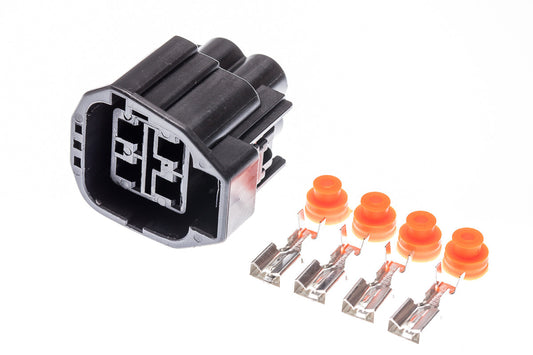 Connector weiblich 4 polig mit Einzeladerabdichtungen & Crimpverbinder CSF12027