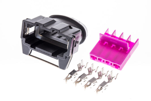 Connector weiblich 4 polig mit Crimpverbinder CSF12045