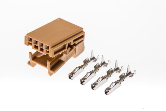 Connector weiblich 4 polig mit Crimpverbinder CSF12069