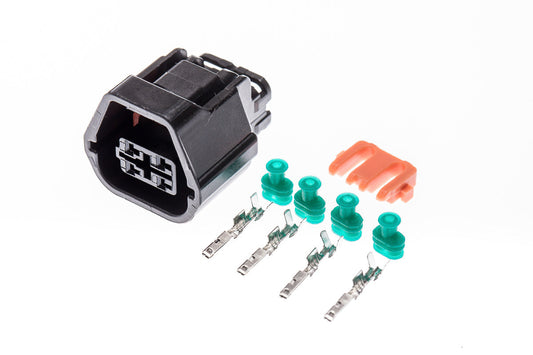 Connector weiblich 4 polig mit Einzeladerabdichtungen & Crimpverbinder CSF12071