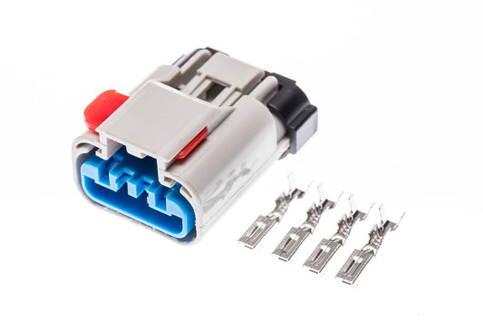 Connector weiblich 4 polig mit Crimpverbinder CSF12085