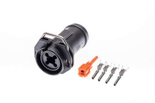 Connector weiblich 4 polig mit Crimpverbinder CSF12122