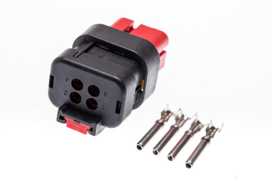Connector weiblich 4 polig mit Crimpverbinder CSF12134