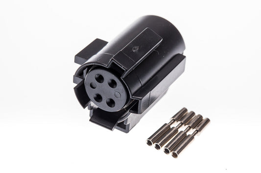 Connector weiblich 4 polig mit Crimpverbinder CSF12145