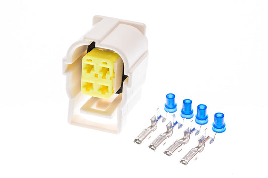 Connector weiblich 4 polig mit Einzeladerabdichtungen & Crimpverbinder CSF12156