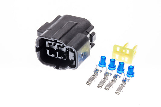 Connector weiblich 4 polig mit Einzeladerabdichtungen & Crimpverbinder CSF12162