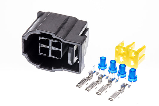 Connector weiblich 4 polig mit Einzeladerabdichtungen & Crimpverbinder CSF12164