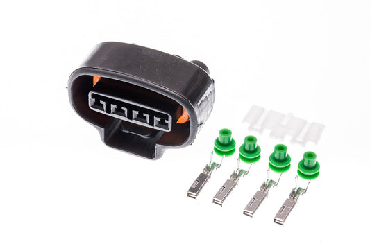 Connector weiblich 4 polig mit Einzeladerabdichtungen & Crimpverbinder CSF12168