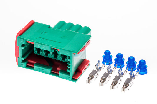 Connector weiblich 4 polig mit Einzeladerabdichtungen & Crimpverbinder CSF12181