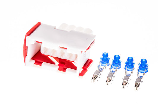 Connector weiblich 4 polig mit Einzeladerabdichtungen & Crimpverbinder CSF12185