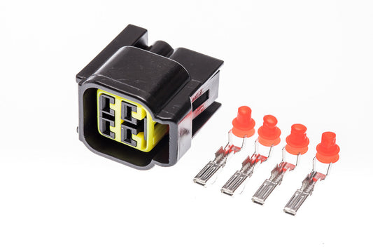 Connector weiblich 4 polig mit Einzeladerabdichtungen & Crimpverbinder CSF12188
