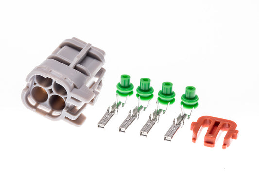 Connector weiblich 4 polig mit Einzeladerabdichtungen & Crimpverbinder CSF12192