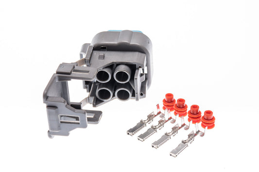 Connector weiblich 4 polig mit Einzeladerabdichtungen & Crimpverbinder CSF12195