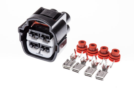 Connector weiblich 4 polig mit Einzeladerabdichtungen & Crimpverbinder CSF12198