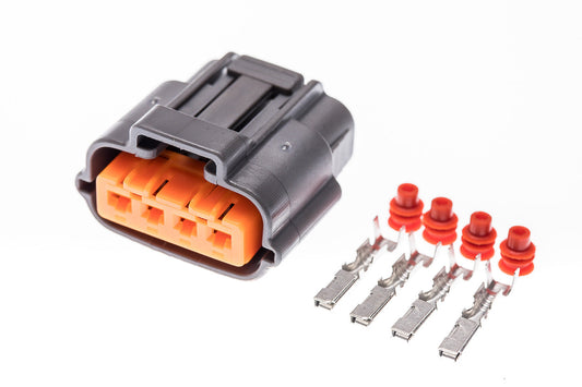 Connector weiblich 4 polig mit Einzeladerabdichtungen & Crimpverbinder CSF12200