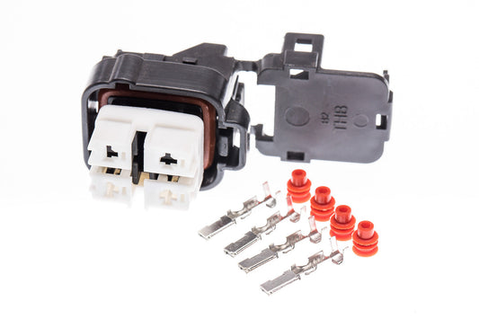 Connector weiblich 4 polig mit Einzeladerabdichtungen & Crimpverbinder CSF12201