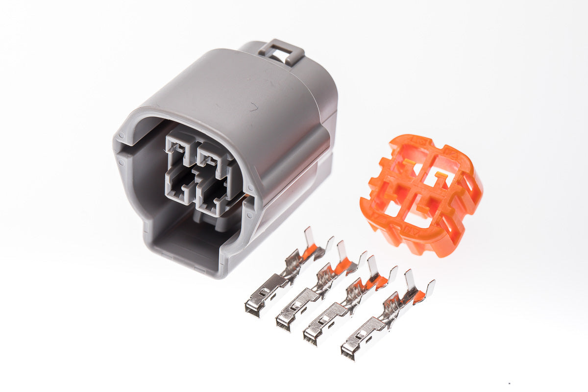 Connector weiblich 4 polig mit Einzeladerabdichtungen & Crimpverbinder CSF12204