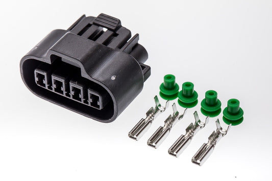 Connector weiblich 4 polig mit Einzeladerabdichtungen & Crimpverbinder CSF12207