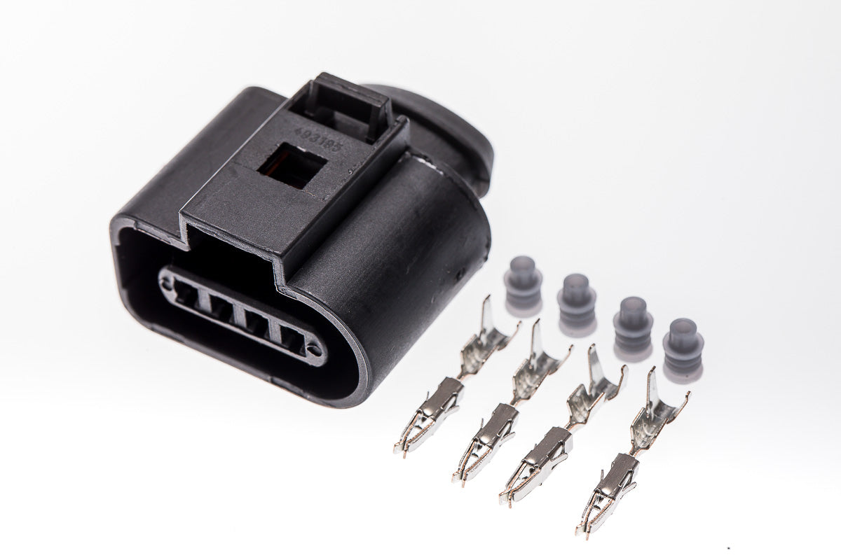 Connector weiblich 4 polig mit Einzeladerabdichtungen & Crimpverbinder CSF12211