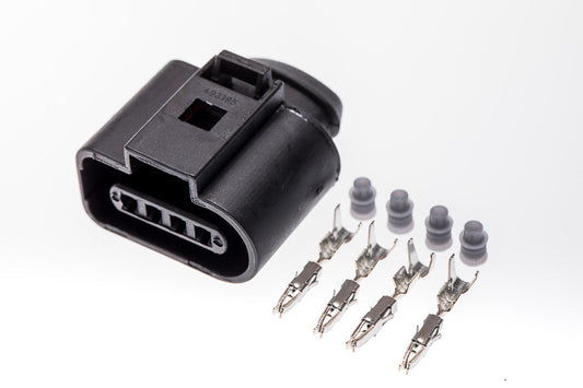 Connector weiblich 4 polig mit Einzeladerabdichtungen & Crimpverbinder CSF12211