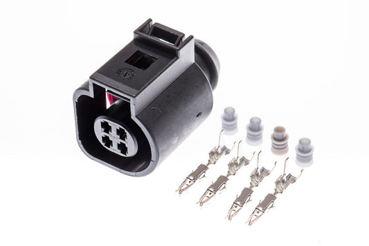 Connector weiblich 4 polig mit Einzeladerabdichtungen & Crimpverbinder CSF12219