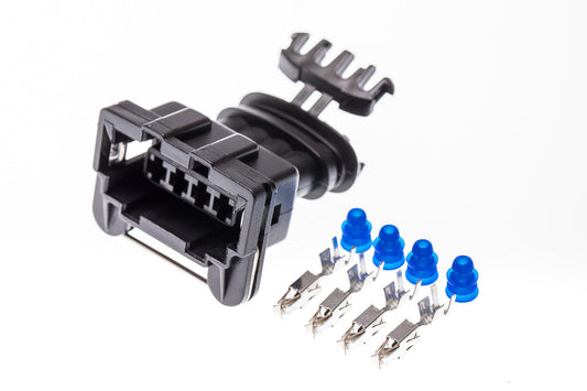 Connector weiblich 4 polig mit Einzeladerabdichtungen & Crimpverbinder CSF12233