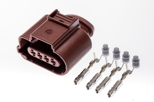 Connector weiblich 4 polig mit Einzeladerabdichtungen & Crimpverbinder CSF12236