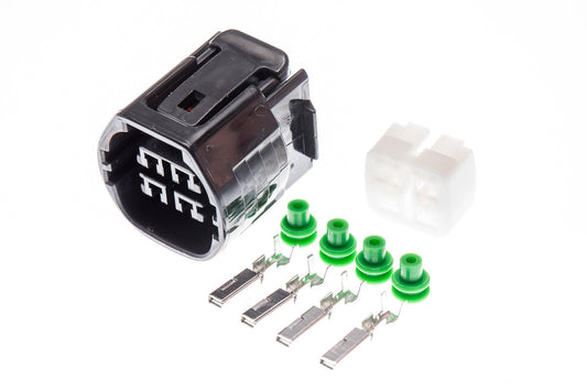 Connector weiblich 4 polig mit Einzeladerabdichtungen & Crimpverbinder CSF12237