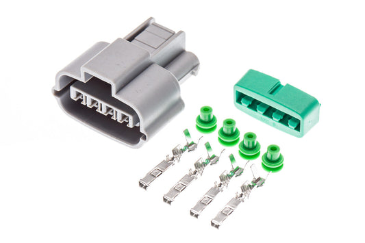 Connector weiblich 4 polig mit Einzeladerabdichtungen & Crimpverbinder CSF12242