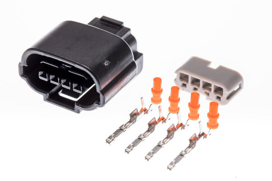 Connector weiblich 4 polig mit Einzeladerabdichtungen & Crimpverbinder CSF12243