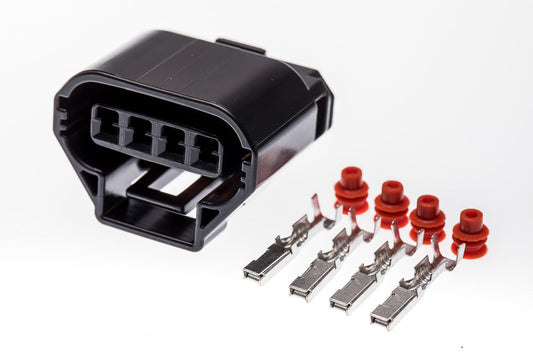 Connector weiblich 4 polig mit Einzeladerabdichtungen & Crimpverbinder CSF12244