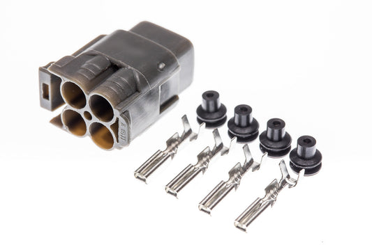 Connector weiblich 4 polig mit Einzeladerabdichtungen & Crimpverbinder CSF12249