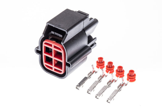 Connector weiblich 4 polig mit Einzeladerabdichtungen & Crimpverbinder CSF12252
