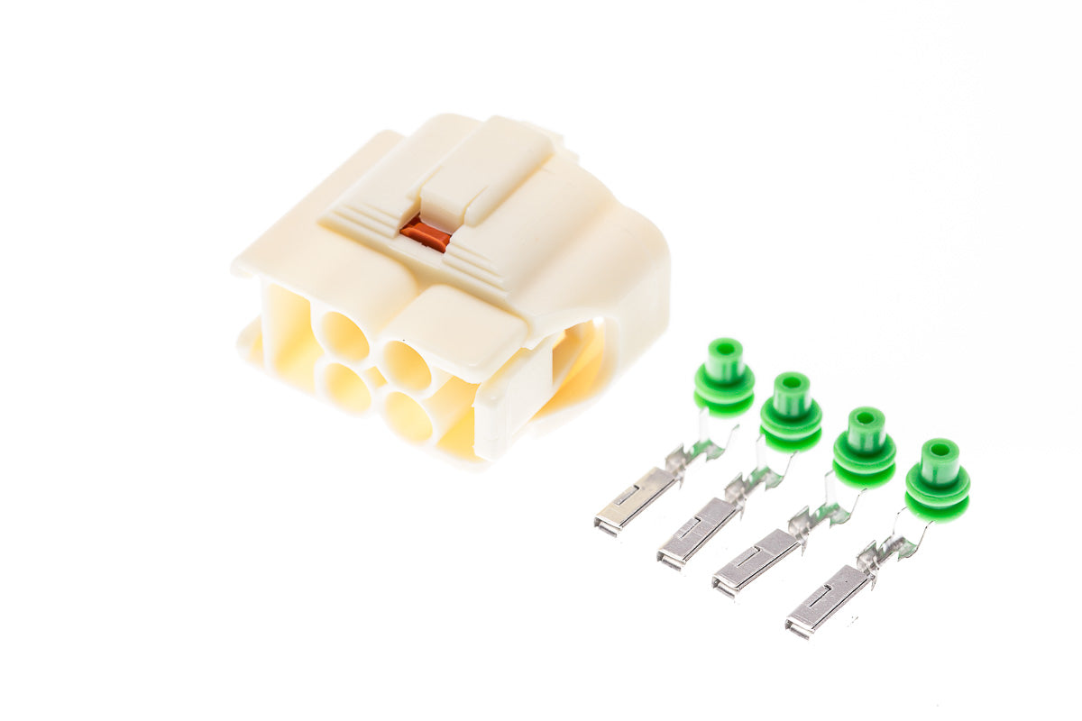 Connector weiblich 4 polig mit Einzeladerabdichtungen & Crimpverbinder CSF12261