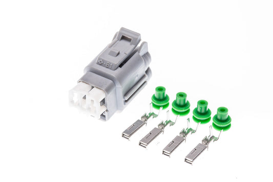 Connector weiblich 4 polig mit Einzeladerabdichtungen & Crimpverbinder CSF12266